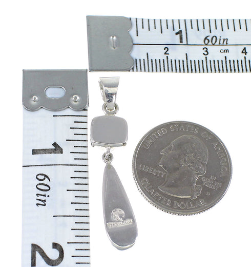 Southwestern Turquiose Inlay Sterling Silver Pendant YX51700